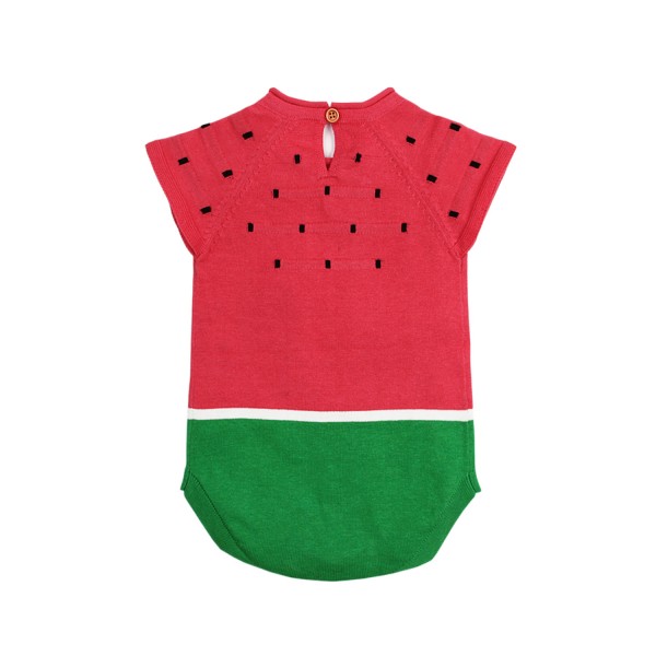 Cartoon Watermelon Knit Baby Onesies