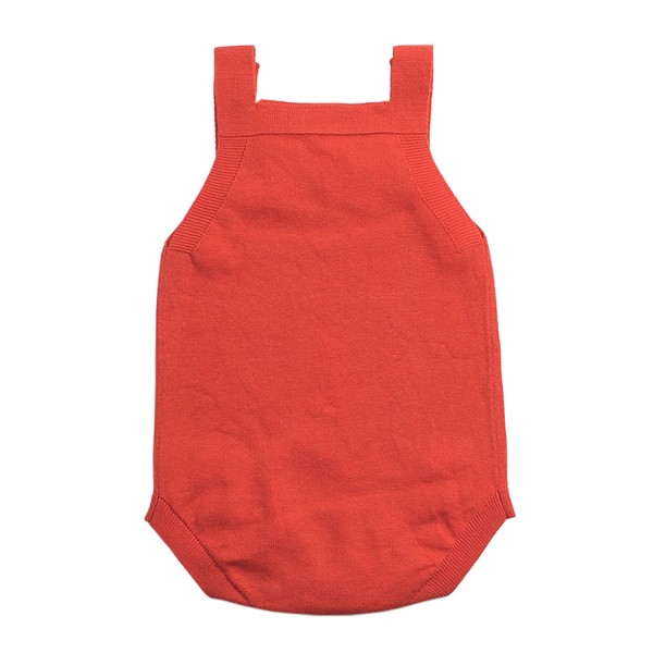 Orange Star Pattern Knitted Infant Romper Baby Wear