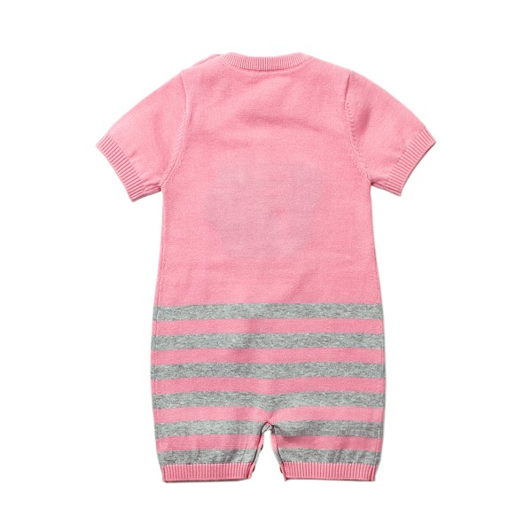 Pink Cute Cloud Pattern Knit Newborn Baby Romper