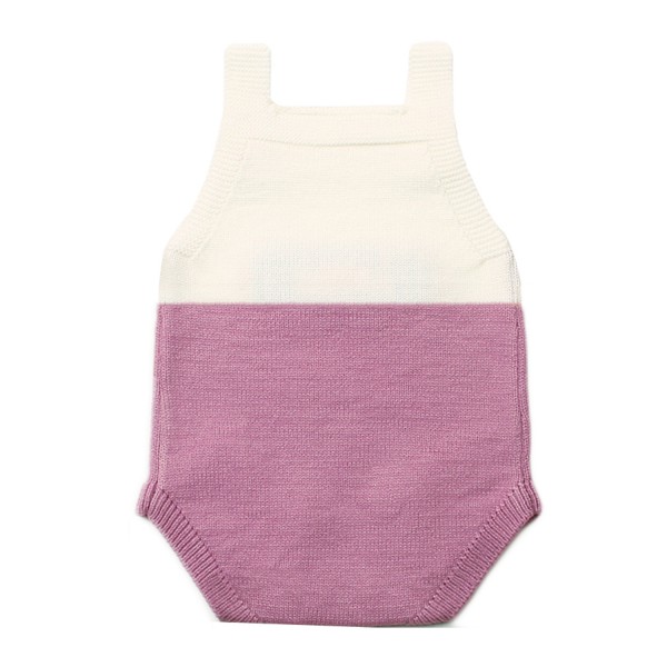 Lilac Little Mouse Cotton Bodysuit Sleeveless Baby Suit