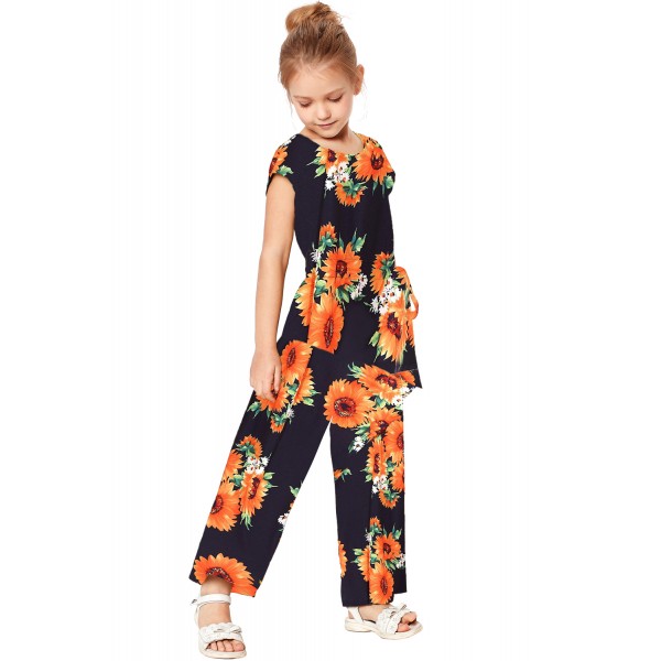 Blue Sunflower Jumpsuit