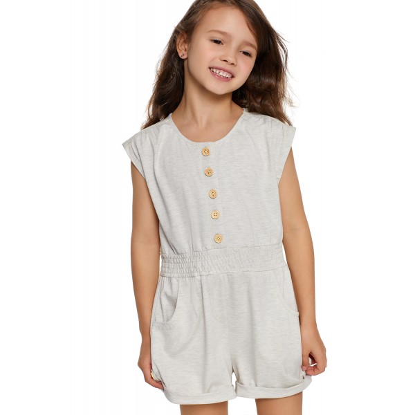 White Little Girls Cassie Romper