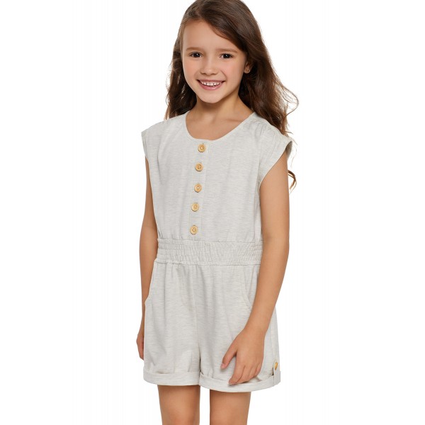 White Little Girls Cassie Romper