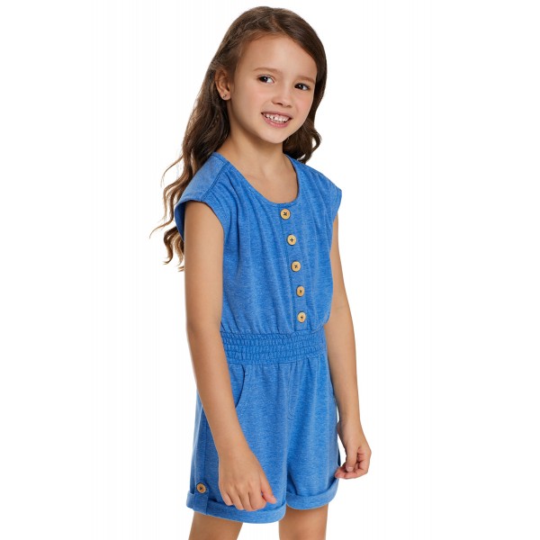 Sky Blue Little Girls Cassie Romper