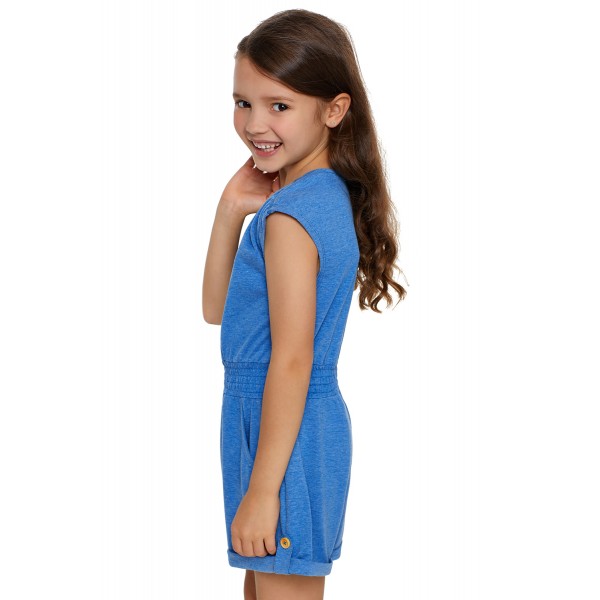 Sky Blue Little Girls Cassie Romper