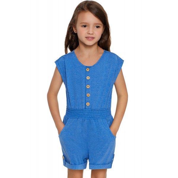 Sky Blue Little Girls Cassie Romper