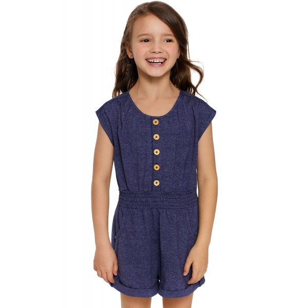 Blue Little Girls Cassie Romper