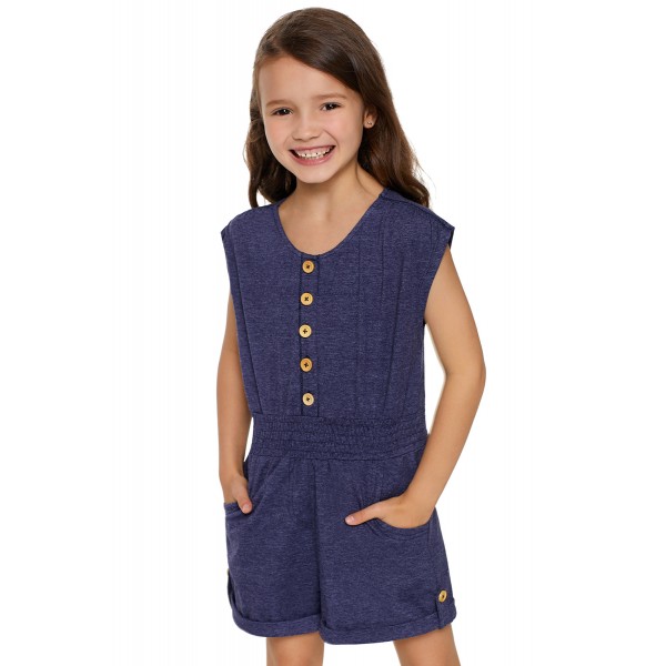 Blue Little Girls Cassie Romper