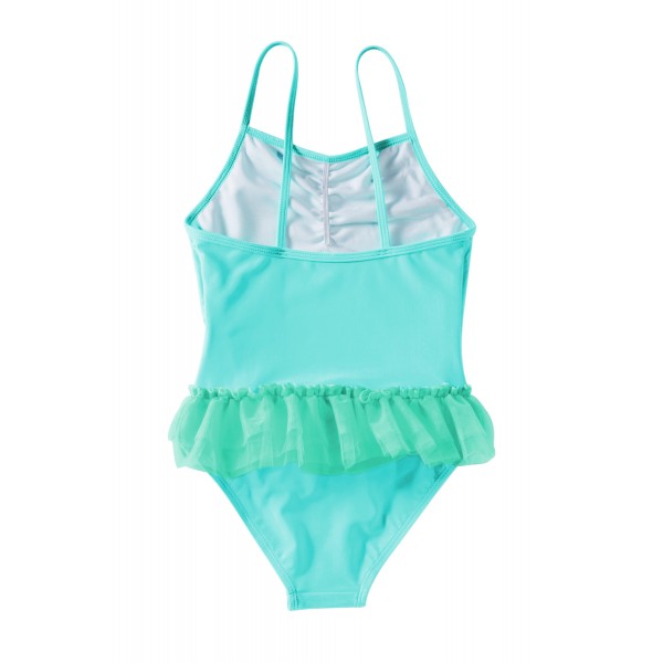 Blue Ruffles One Piece Swimsuit for Girls