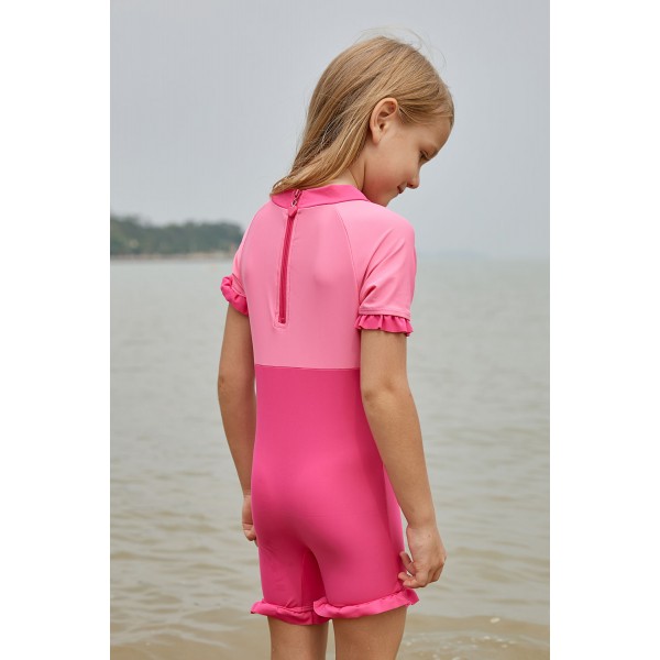 Pink Little Mermaid Princess Cute Girls Swimsuit