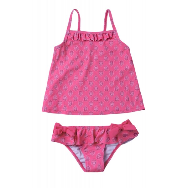 Rosy Little Girls Tankini Swimsuit with Print
