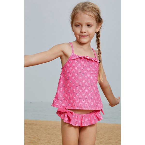 Rosy Little Girls Tankini Swimsuit with Print
