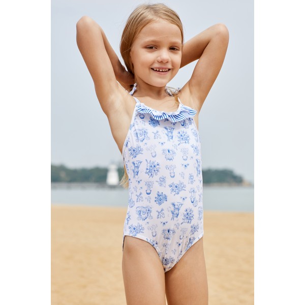 Cute Print Toddler Girls Maillot Swimwear