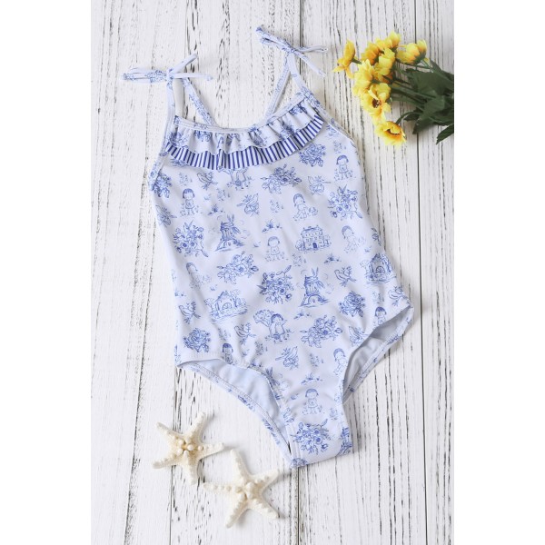 Cute Print Toddler Girls Maillot Swimwear