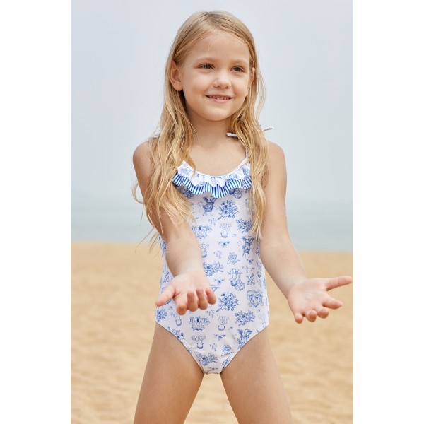 Cute Print Toddler Girls Maillot Swimwear