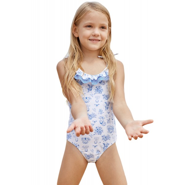 Cute Print Toddler Girls Maillot Swimwear