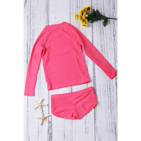 Rosy Long Sleeve Rash Guard for Little Girls