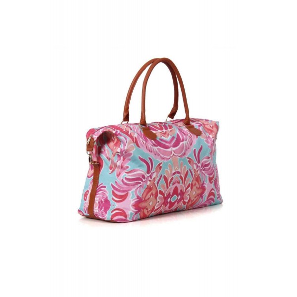 Rose Floral Print Weekender Bag