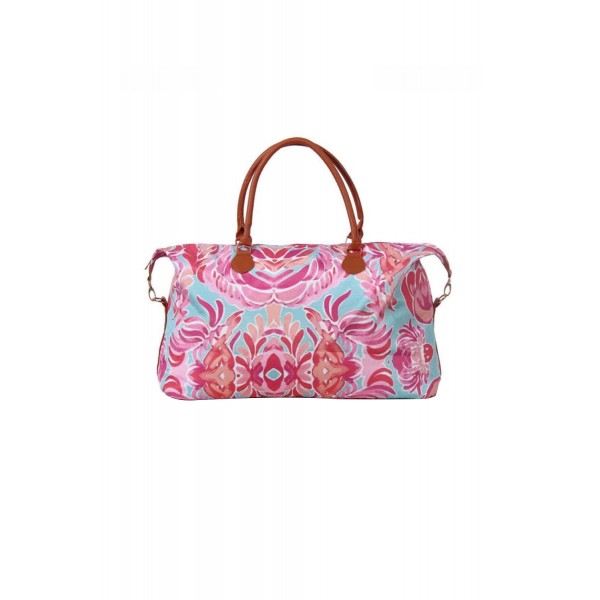 Rose Floral Print Weekender Bag