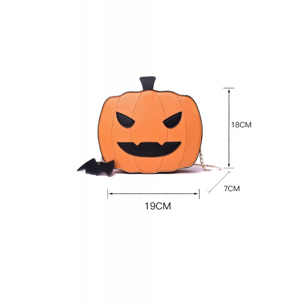 Halloween Pumpkin Shape PU Bag with Chain