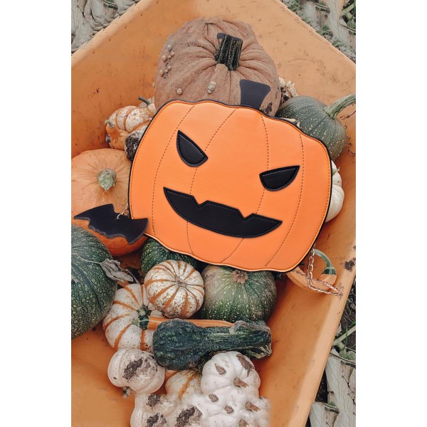 Halloween Pumpkin Shape PU Bag with Chain