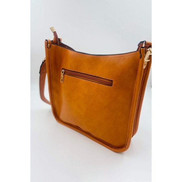 Brown Cow Print Crossbody Bag