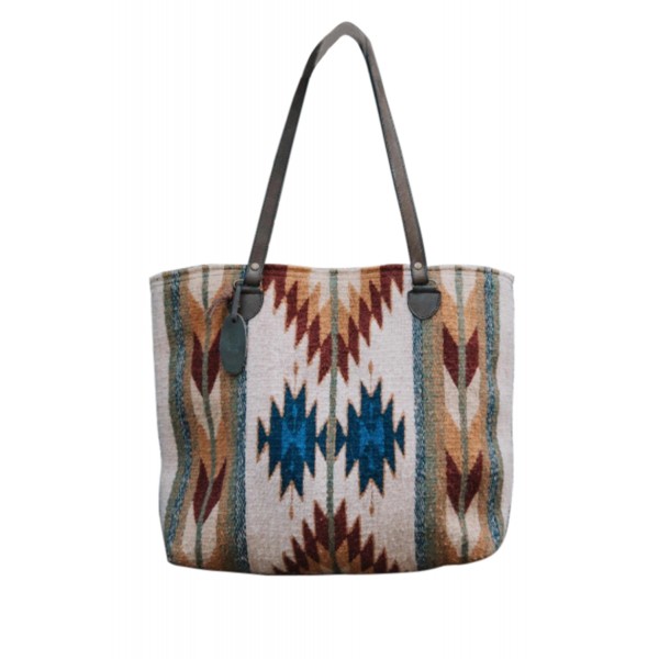 Western Aztec Print Retro Tote Bag