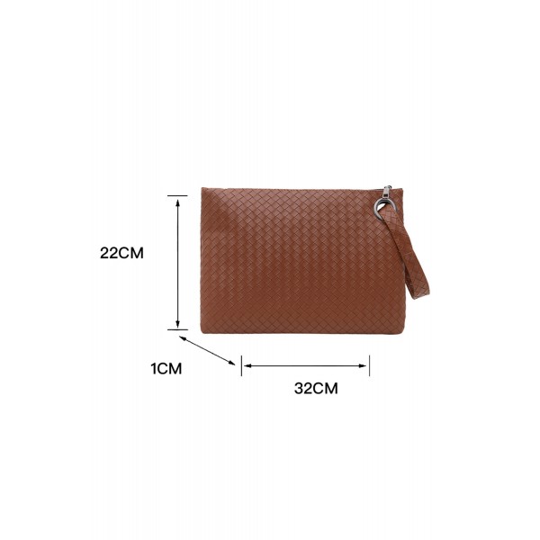 Vintage Wristlet Quilted PU Leather Clutch