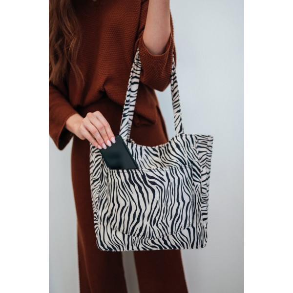 Zebra Print Tote Bag
