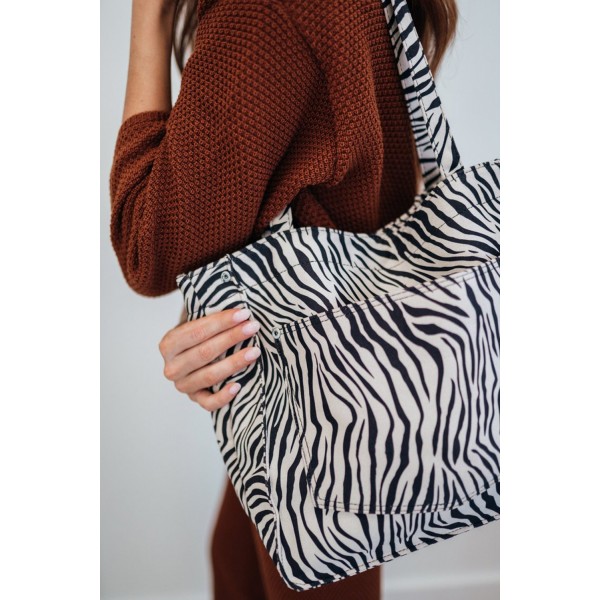 Zebra Print Tote Bag