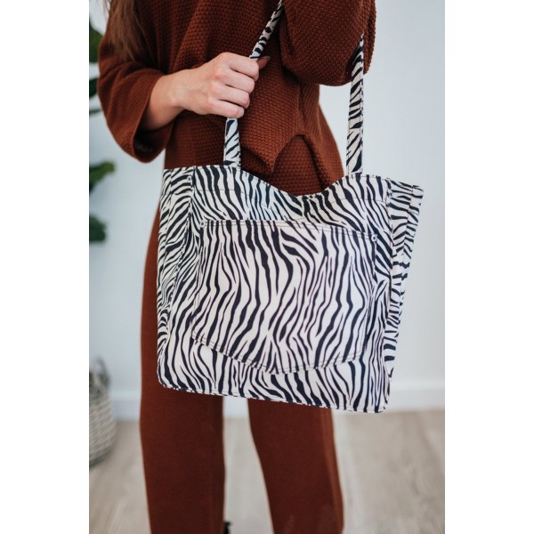 Zebra Print Tote Bag