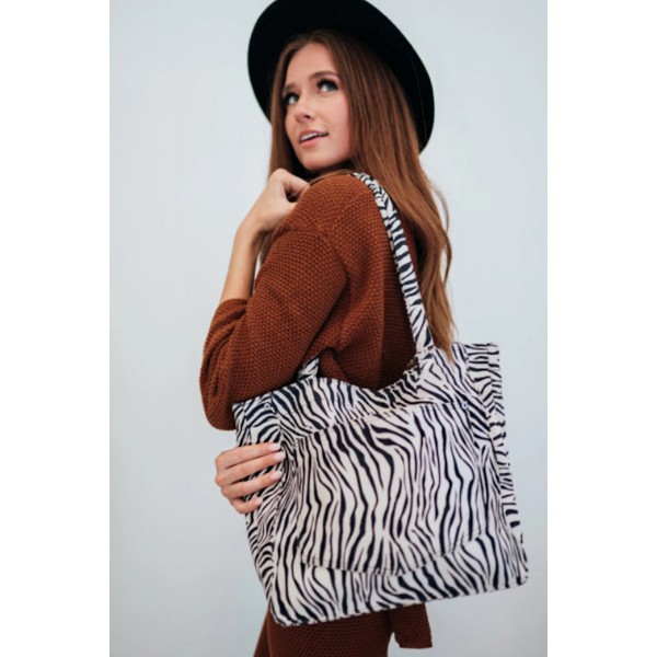 Zebra Print Tote Bag