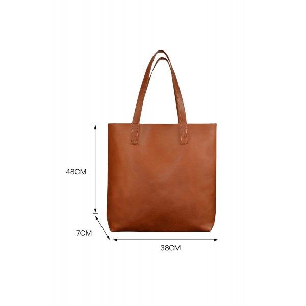 Brown PU Leather One-shoulder Handbag