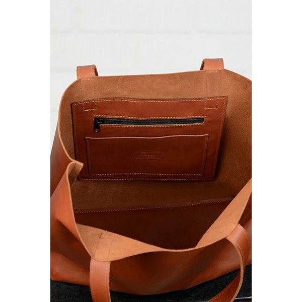 Brown PU Leather One-shoulder Handbag