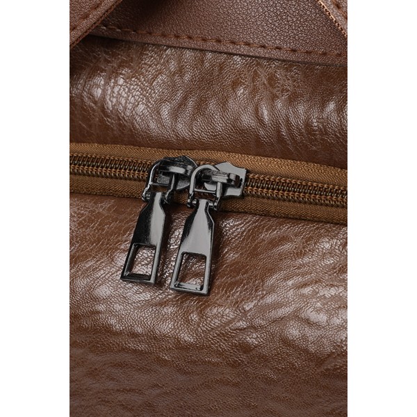 Brow Vegan Leather Casual Travel Backpack