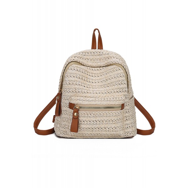 Woven Zipper Closure Versatile Backpack