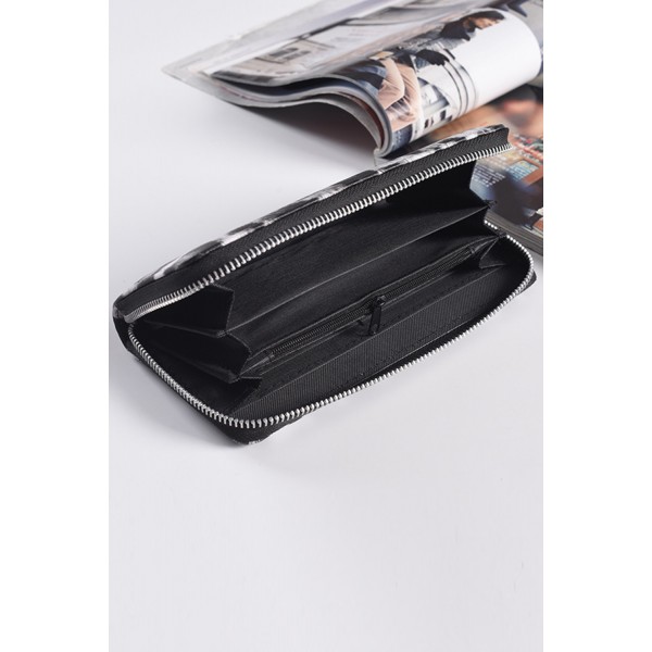 Gray Leopard Print Clutch