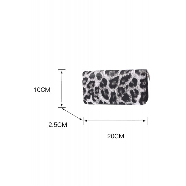 Gray Leopard Print Clutch