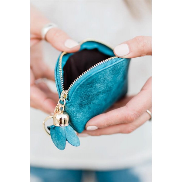 Flower Zipper Small Coin Bag