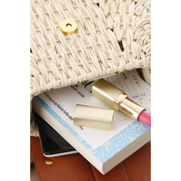 Woven Knitting Crossbody Straw Bag