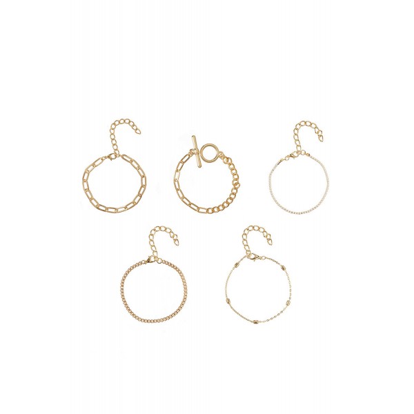 5pcs Golden Grace Bracelet Set