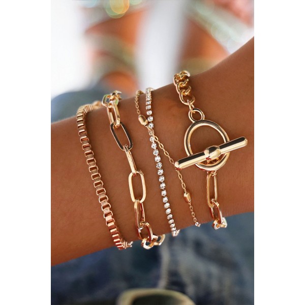 5pcs Golden Grace Bracelet Set