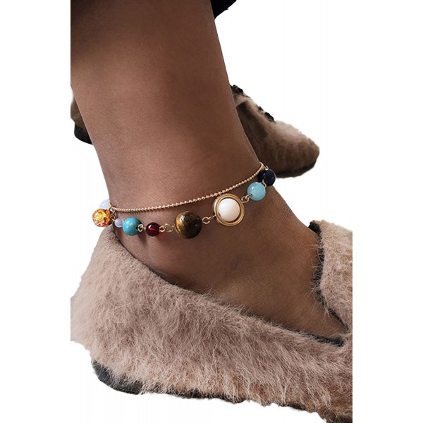 Eight Planets Solar System Anklet