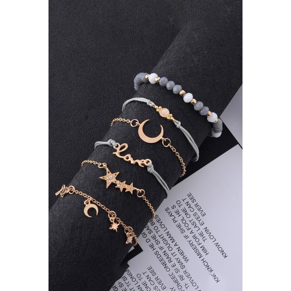 Moon Star 6 Pieces Bracelet