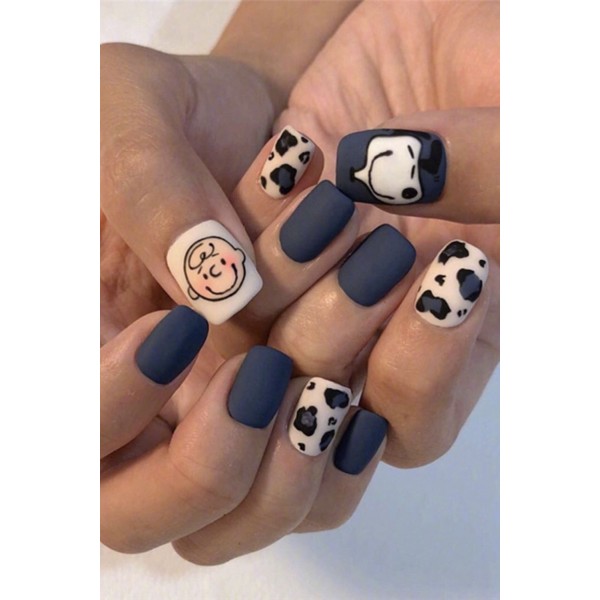 Lovely Face Leopard Printed Fake Nail