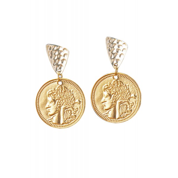 Vintage Ethnic Coin Round Earrings