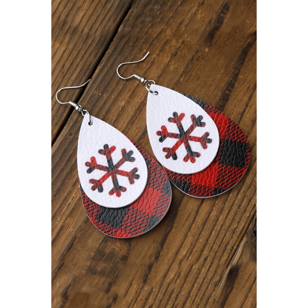 Double Layer Snowflake Earrings