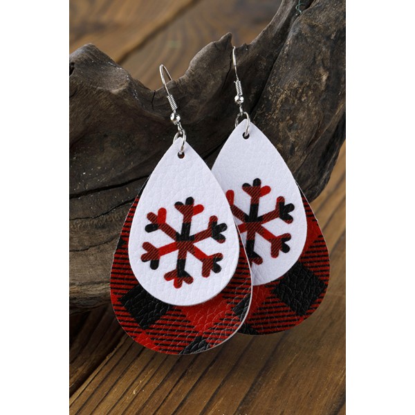Double Layer Snowflake Earrings