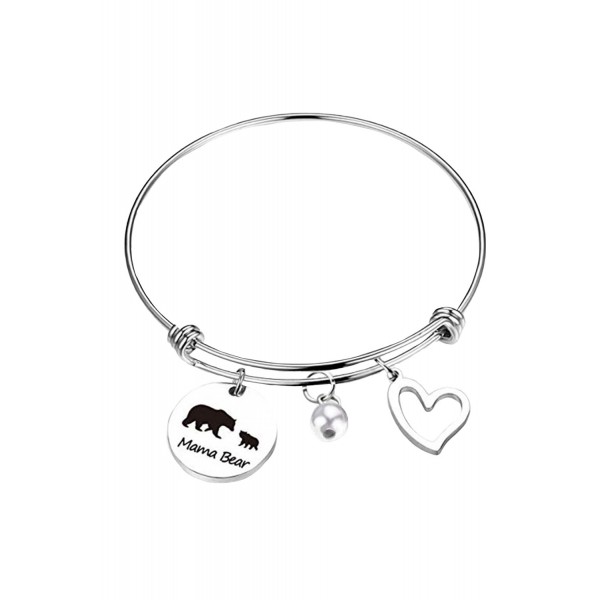 Two Bears Beading Silvery Adjustable Bracelet