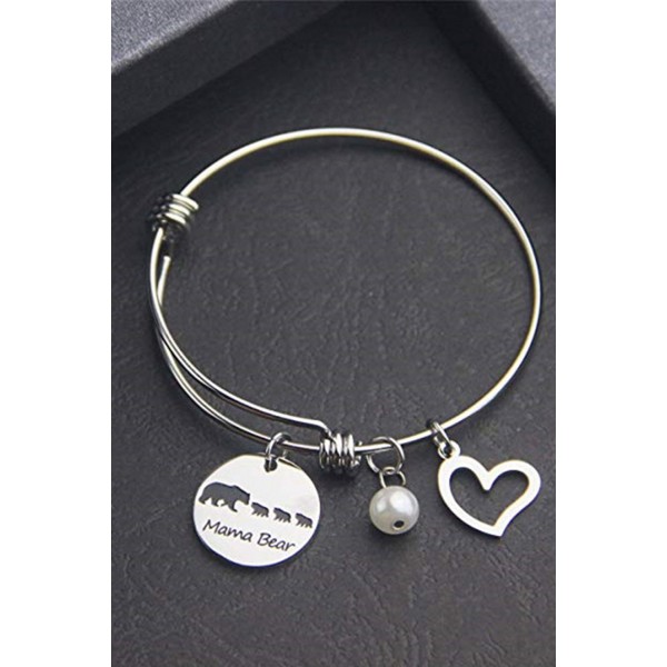 Four Bears Beading Silvery Adjustable Bracelet